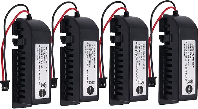 4pcs MR-J3BAT Replacement Battery for melservo MR-J3BAT 3.6V 2000mAh Serial CO7V5K374 Battery