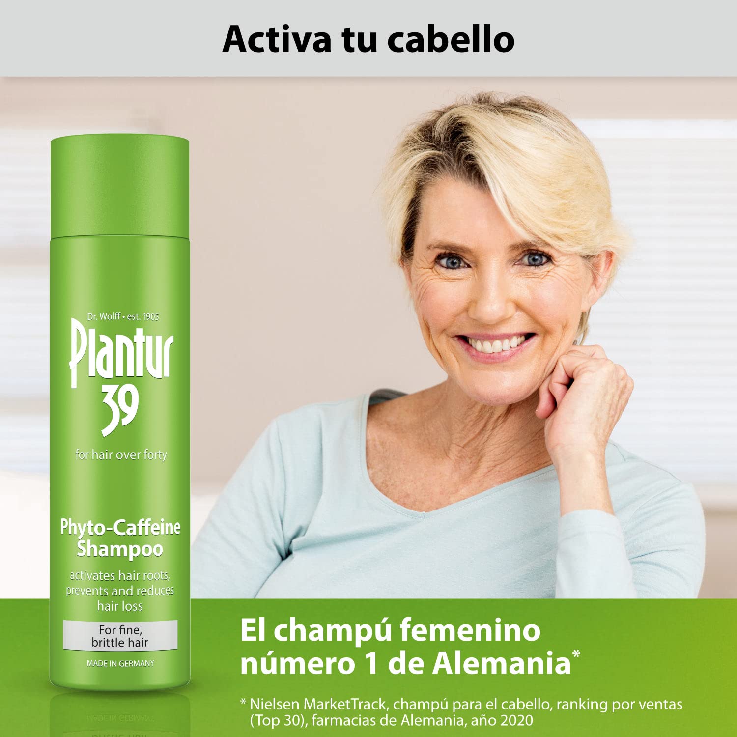 Plantur 39 Phyto Caffeine Shampoo y Conditioner I Champú Mujer con Cafeína 250 ml y Acondicionador 150 ml | Evita y Reduce la Anticaida Cabello | Para la Caida del Cabello Delgado y Frágil