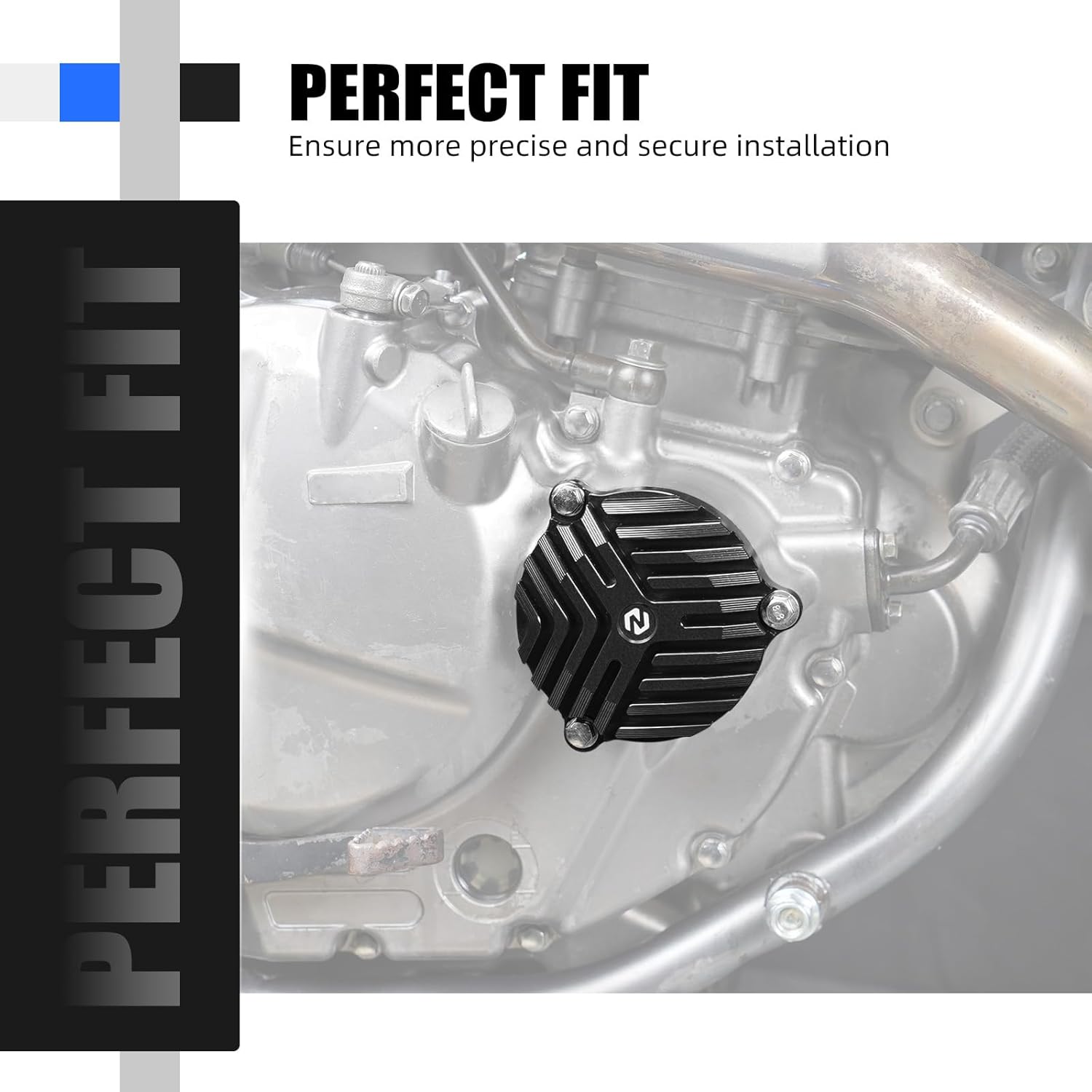 NICECNC Black Clear Oil Filter Cover Cap Compatible with Suzuki DR650S, 1996-2024, Suzuki DR650SE 1996-2024