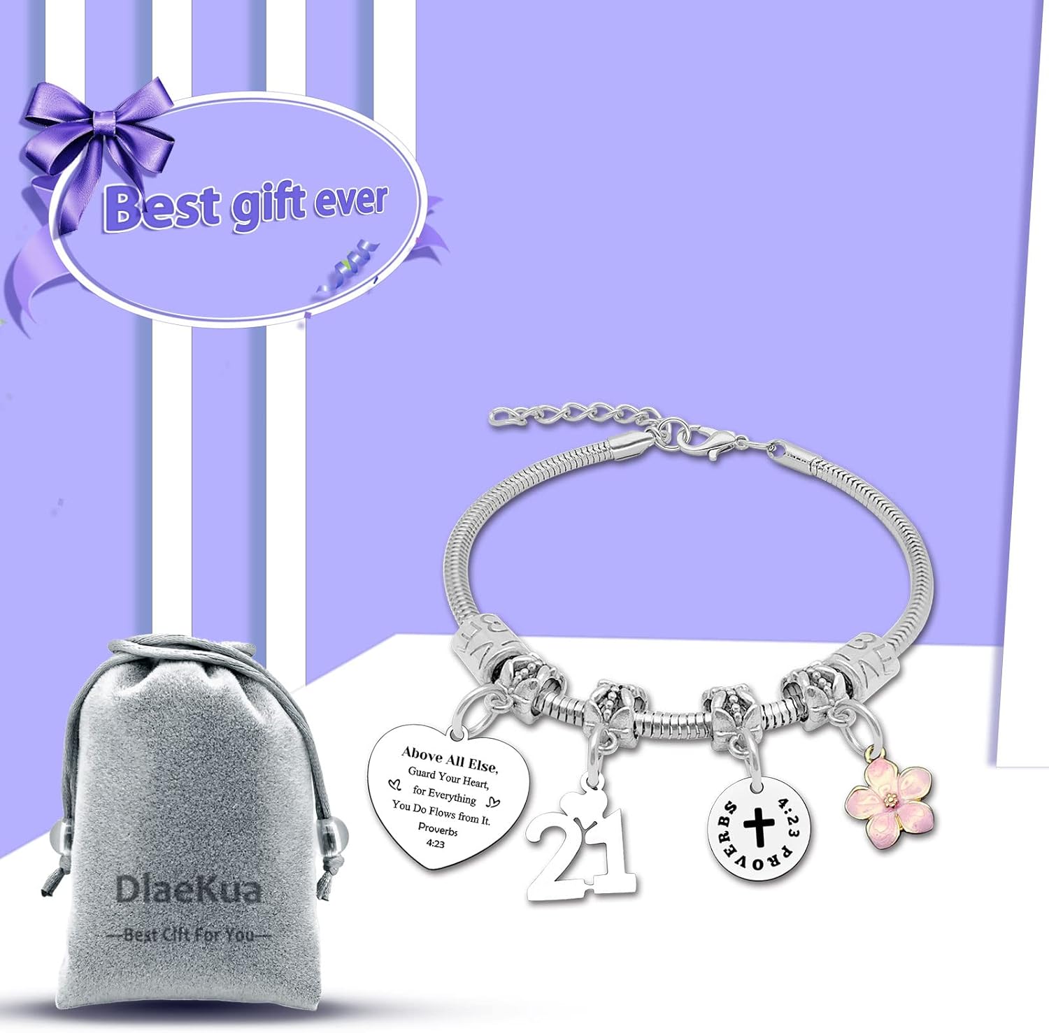 18th Birthday Gifts for Girls Bracelet Jewelry 13th 15th 16th 18th 21st Birthday Gift for Daughter Granddaughter 13 15 16 18 21 Years Old Girl Gift Happy Birthday Bracelet Gift for Friend Sister Teen - Image 7