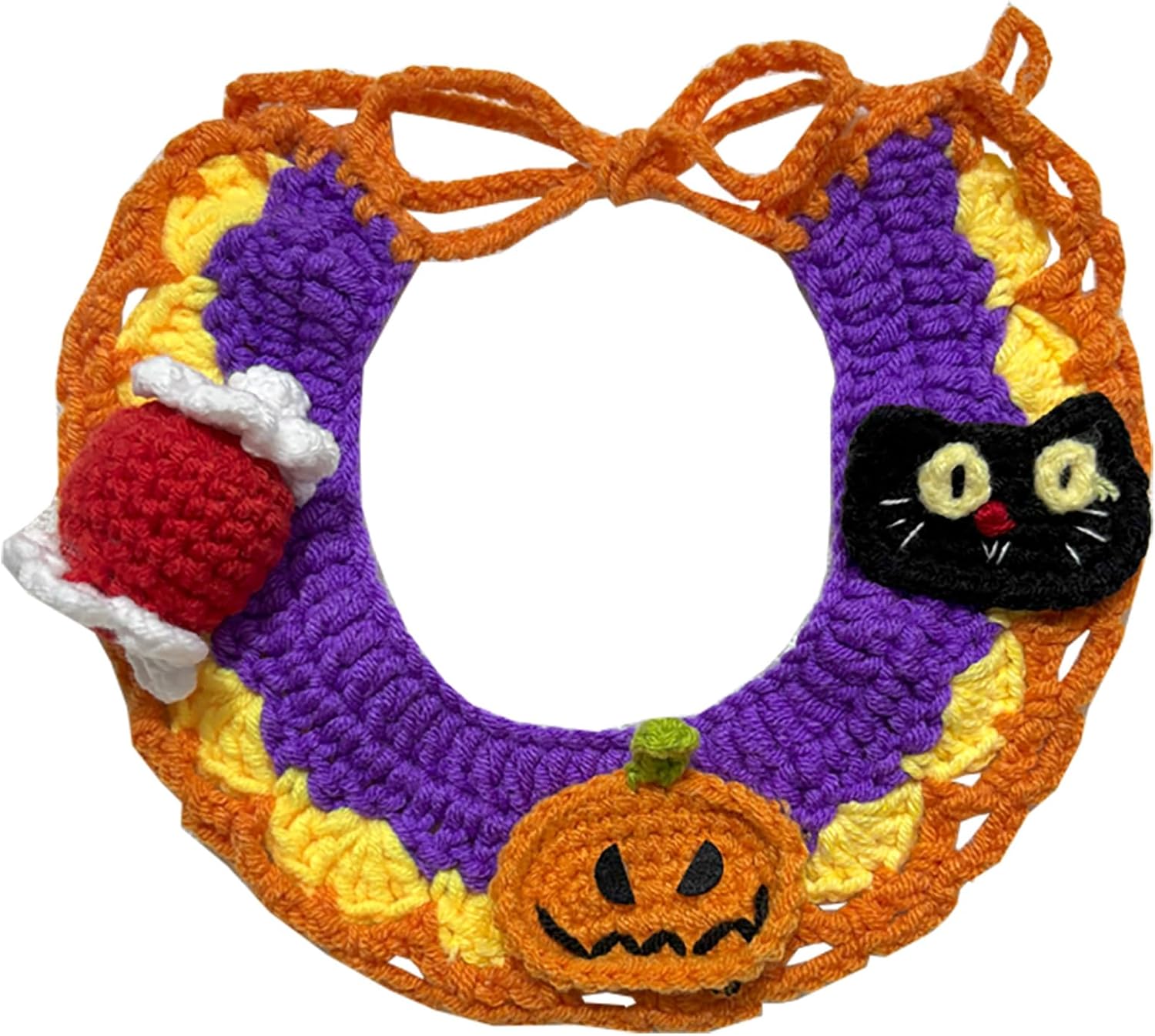 Halloween Cat Costume Pumpkin Scarf image 5