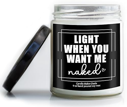 Candle Maker Dude Relationship Candles and Gifts (Light When You Want Me Naked Candle, Anniversay Gift Idea For Wife or Husband, Girlfriend or