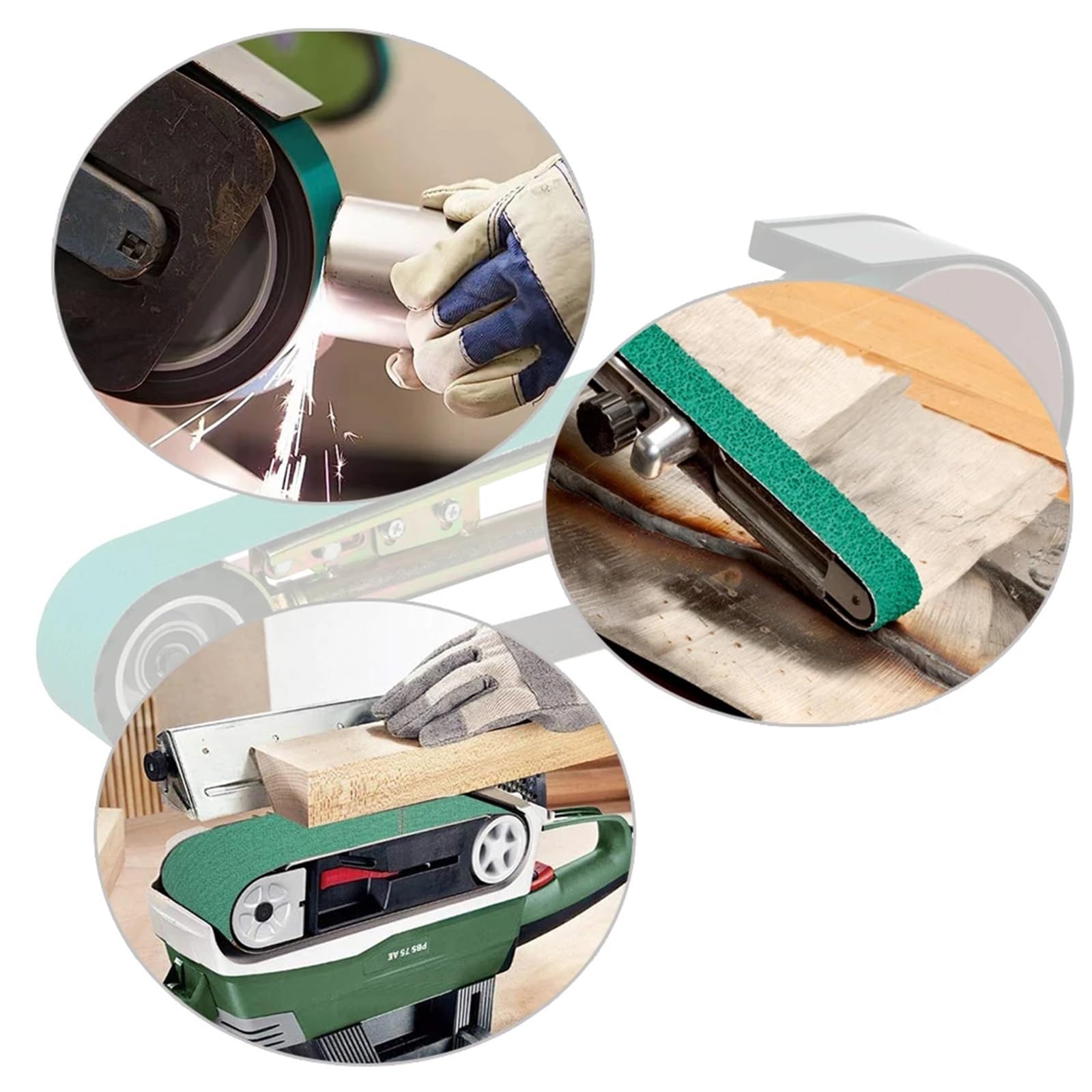Bandas de Lija 4 Pieces 72x2 In. 577F Zirconia Abrasive Sanding Belts 1829x50mm P40 P60 P80 P120(MIX)