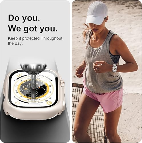 Miniatura 3 de JZK - Paquete de 2 fundas con protector de pantalla de vidrio templado para Apple Watch Ultra 2 (2023)Ultra de 1.929 in, protector delgado JZK de