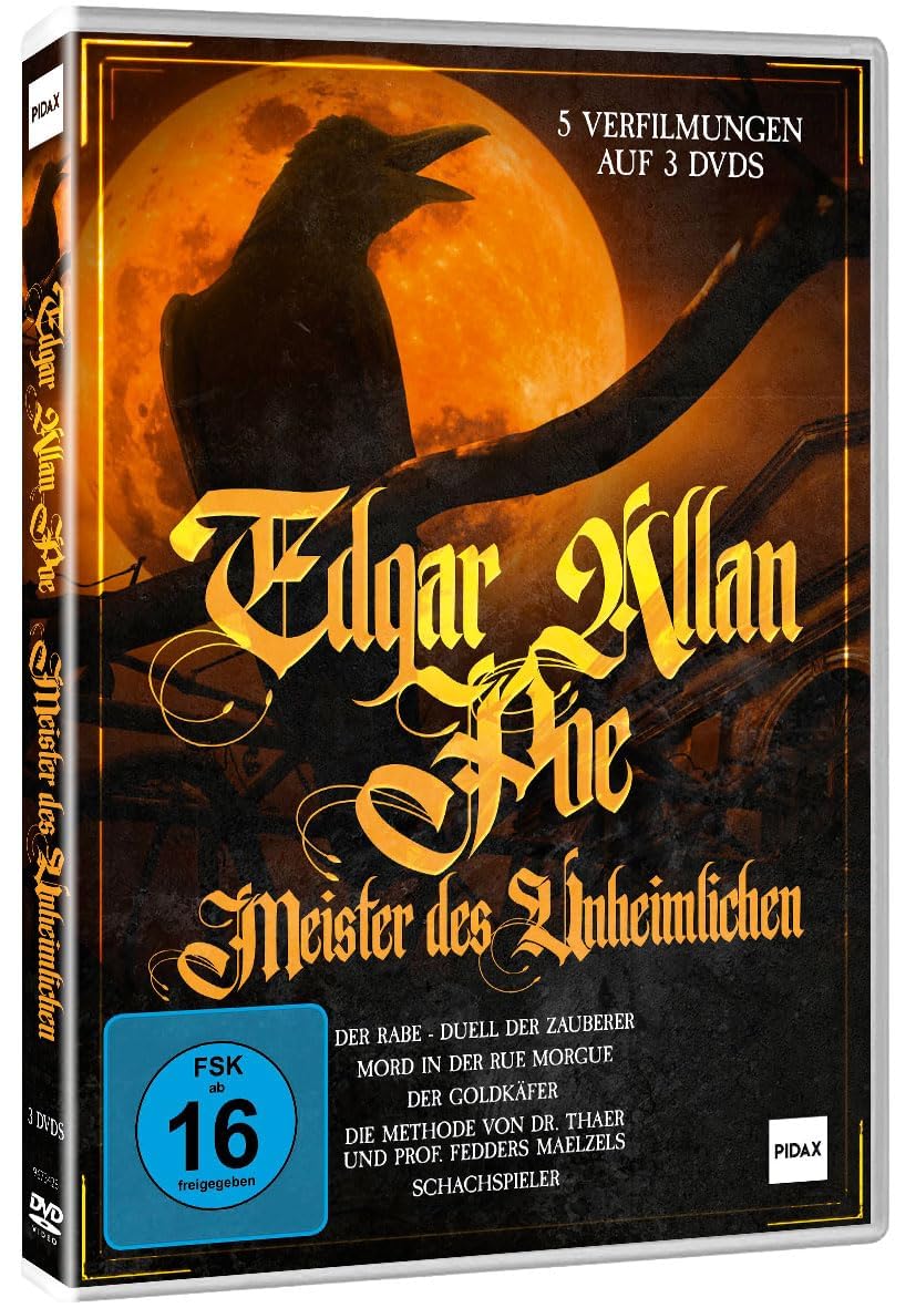 Edgar Allan Poe – Die unheimlichen Geschichten 3-DVD-Box mit 5 Filmklassikern – Kult Horror, Mystery und Gothic-Spannung aus drei Jahrzehnten für Fans klassischer Literaturverfilmungen [3 DVDs]