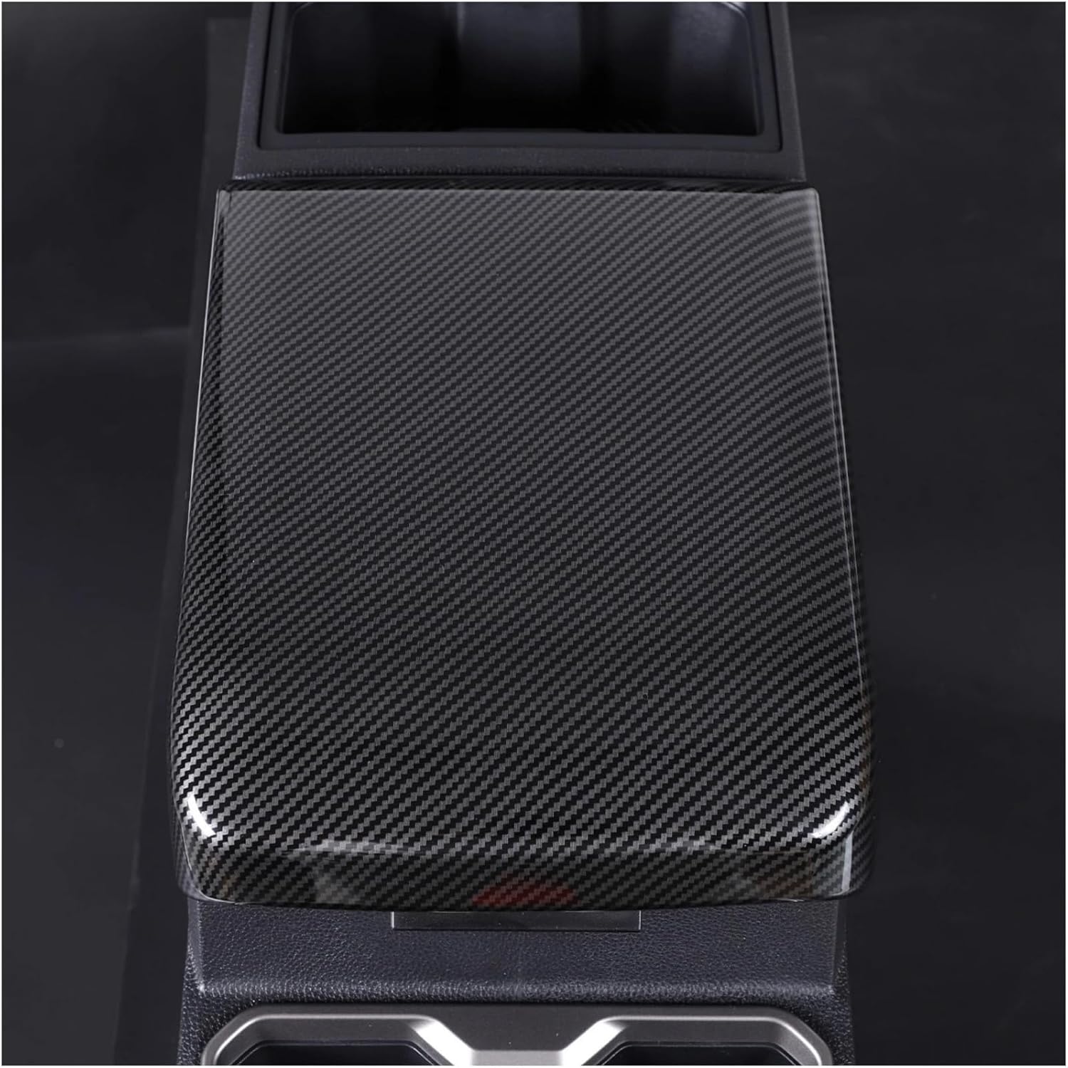 Carbon Fiber Pattern ABS Center Console Armrest Cover for 2024-2026 Tacoma & 2025-2026 4Runner, Scratch-Resistant Interior Trim, Sporty TRD Style Upgrade (Carbon Fiber Pattern)