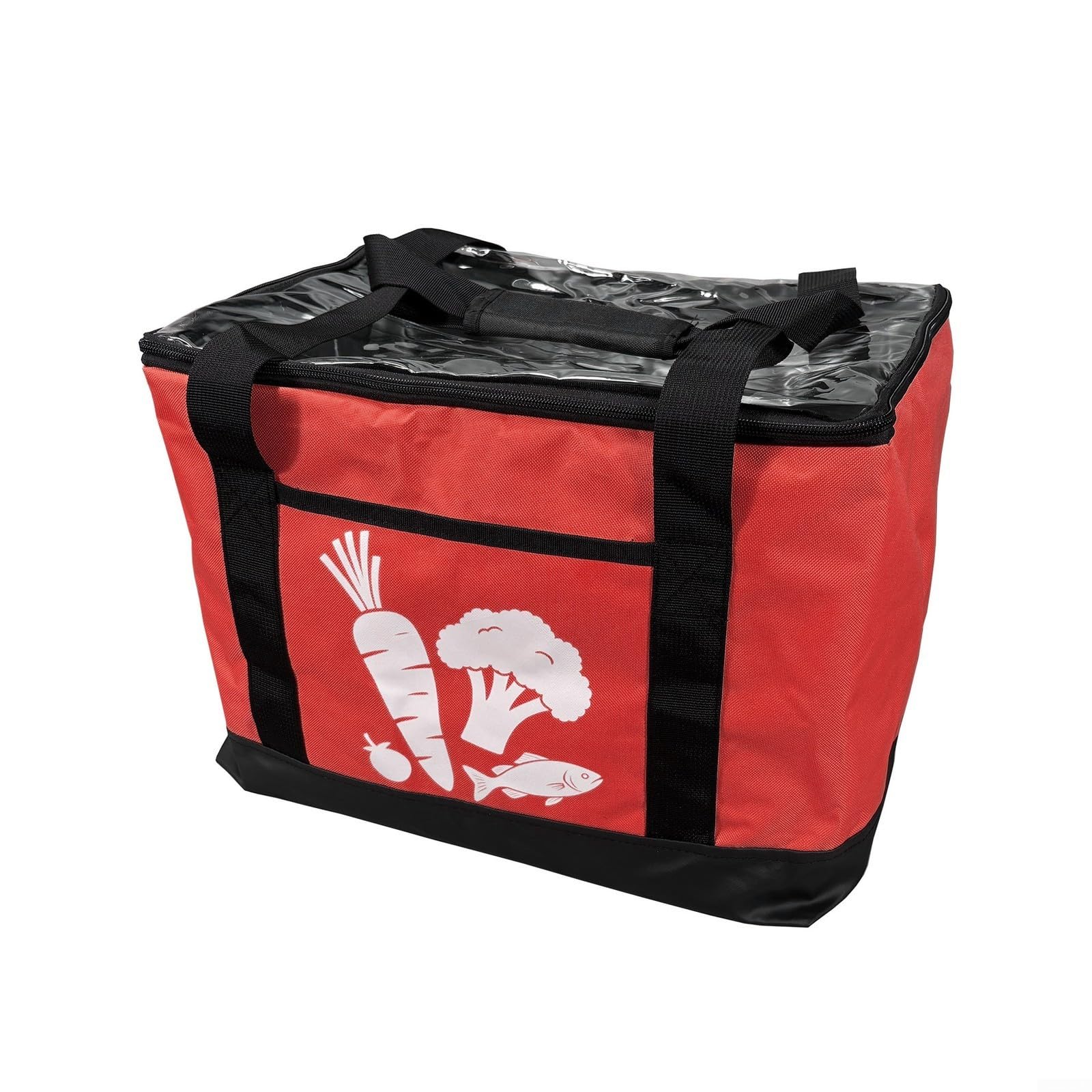 Borsa termica per la spesa, 36 l, quadrata, spessa, in tessuto Oxford, per esterni, per conservare gli alimenti (verde)