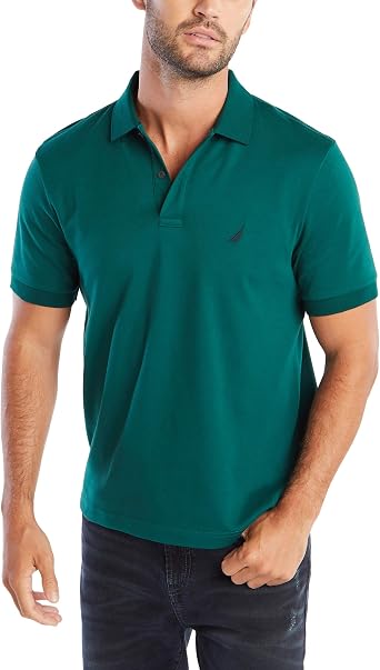 Nautica Men's Classic Fit Short Sleeve Solid Soft Cotton Polo Shirt Polo Shirt