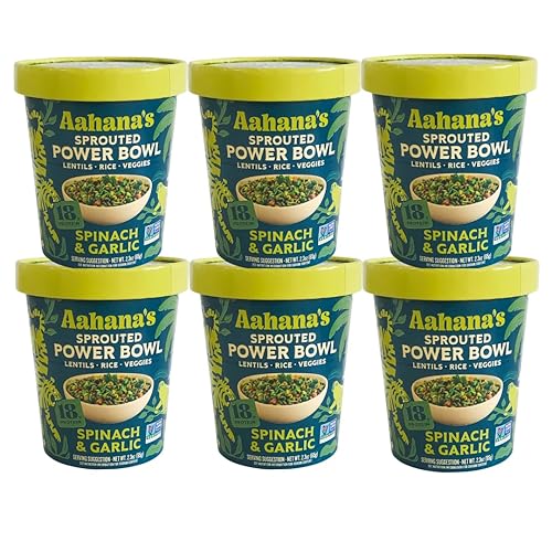 Aahana's Delhi Mung Beans & Rice Bowl  Alimento vegano, comidas sin gluten, Kosher, sin OMG, a base de plantas, comidas listas para comer, alimentos