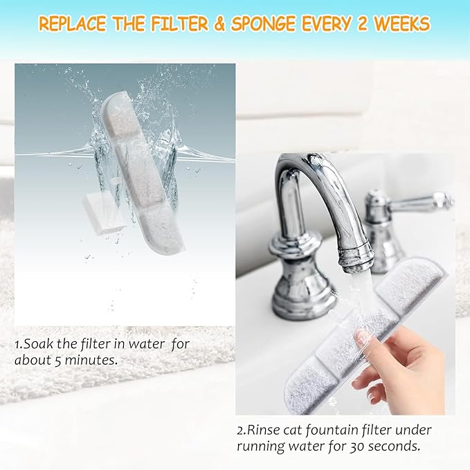 16 Filtros de Repuesto para Fuente de Agua Downy Paws Gato miniatura 6