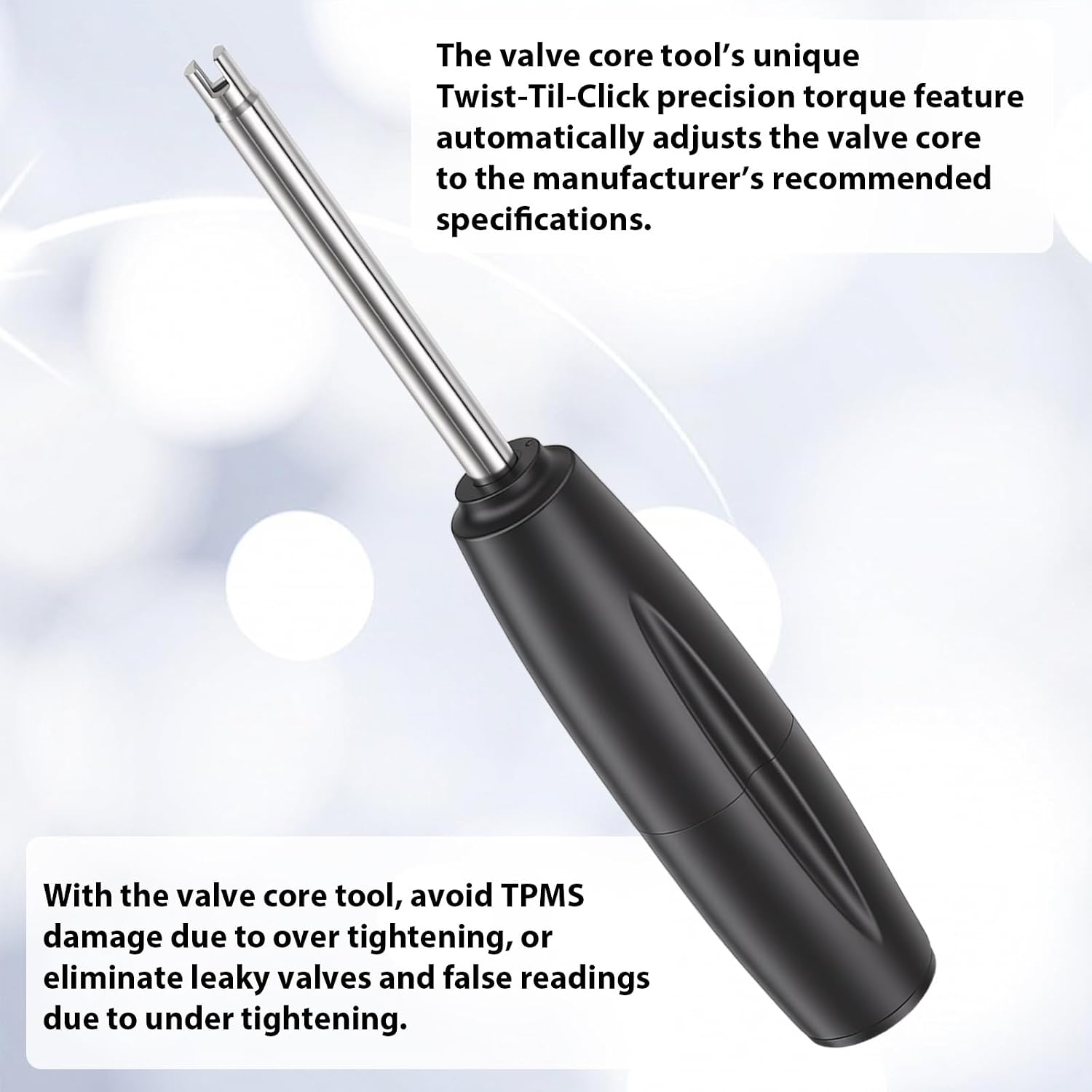 Skrfren 2 Pcs Valve Core Torque Tool, Valve Core Removal and Installation Tool for All Standard ValveCores(Helps Guard Against Over or Under-torquing)