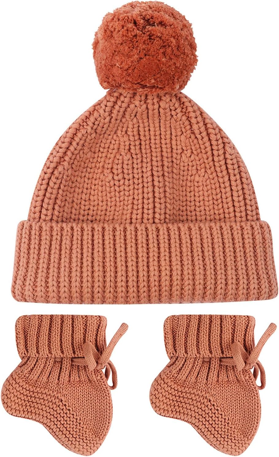 Warm and Cosy Booties and Hat Set for Newborns Fashionable Knitted Hat & Socks for Photoshoots and Everyda