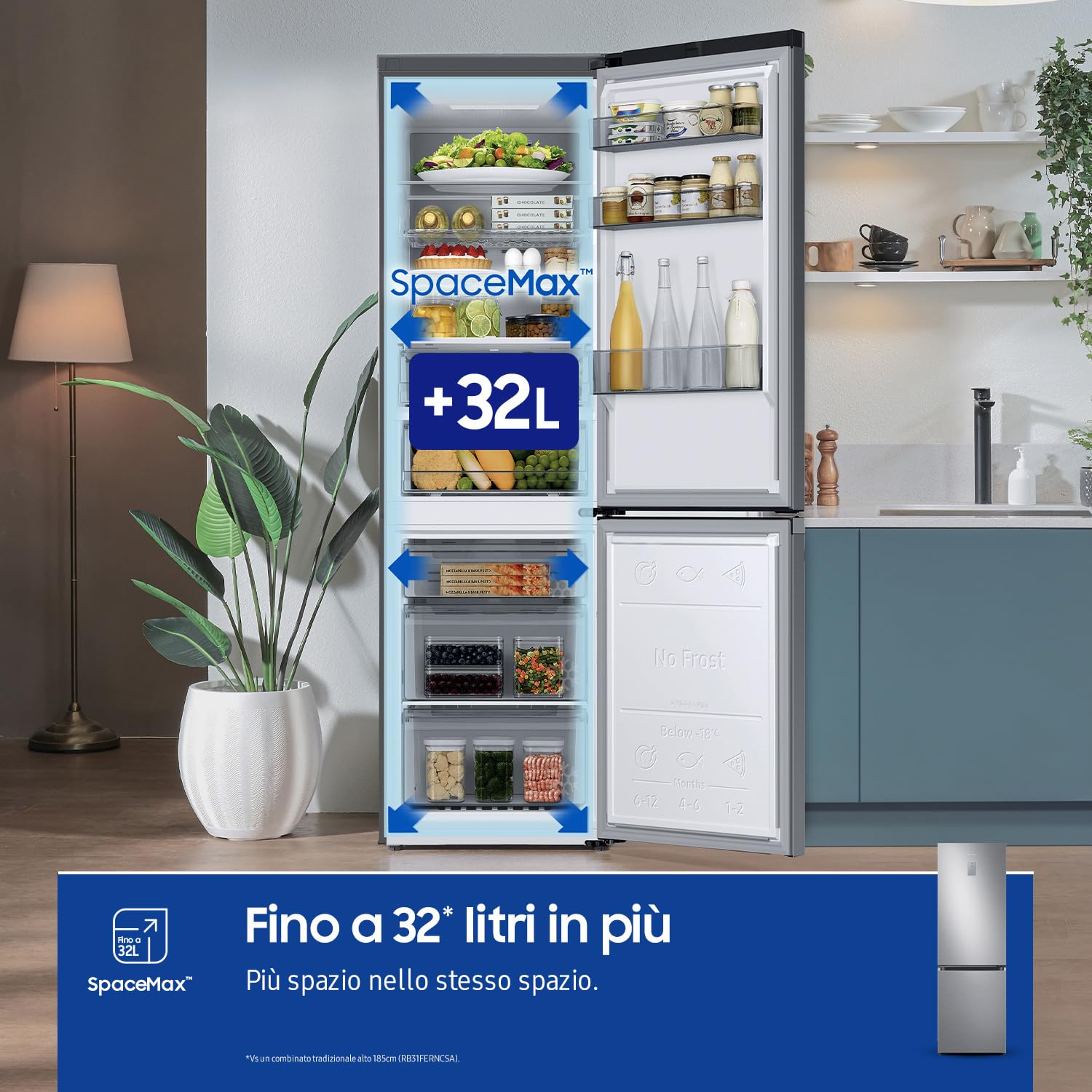 Samsung RB34C775CS9/EF, 344 L, SN-T, 8 kg/24h, C, Fresh Zone compartiment, Acier inoxydable