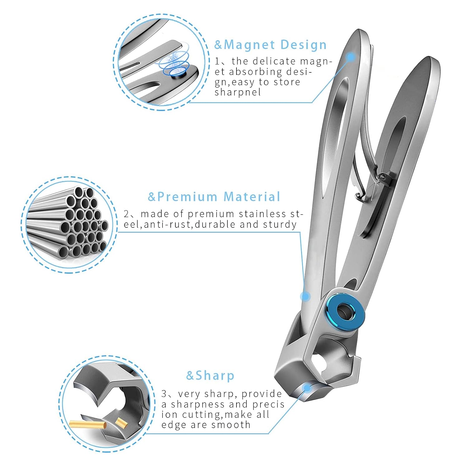 Toenail Clippers for Thick Nails,Professional Large Fingernail Toe Nail Clippers for Adult Seniors Men Women : Beauty & Personal Care