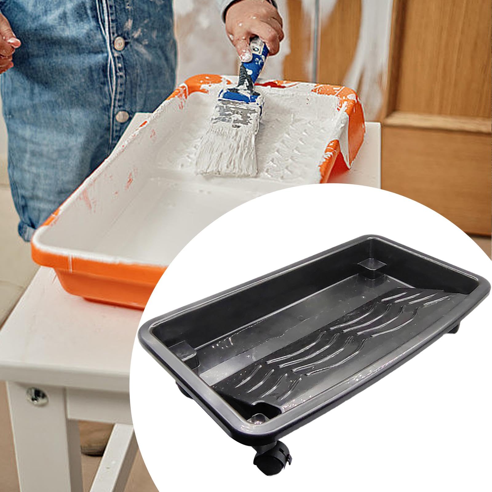 Bac à Peinture à Roulettes, Facile à Utiliser, Idéal pour Les Travaux de Bricolage à Domicile.