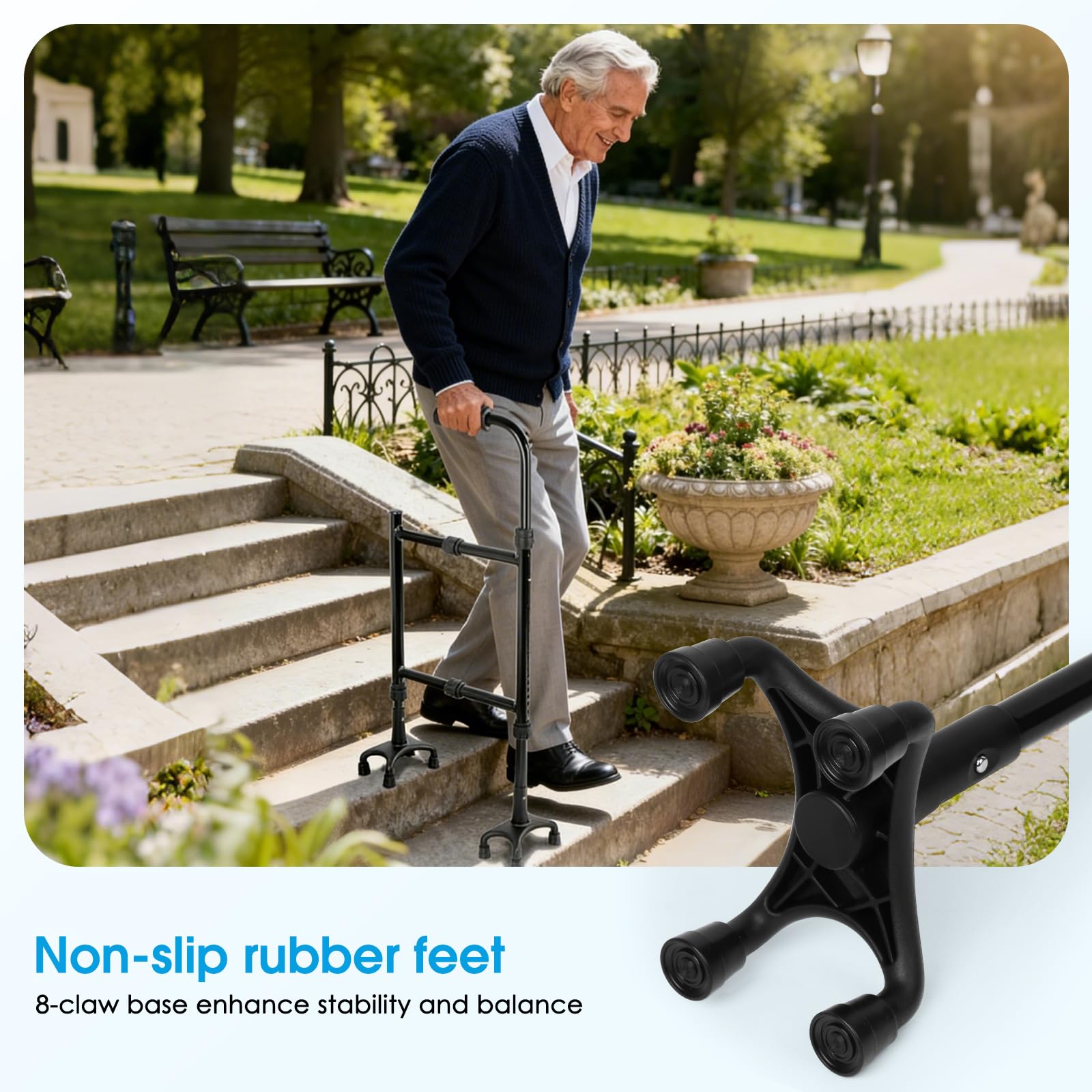 AMOVO Stair Climbing Assist Cane Adjustable Elderly Stair Lift Assist — Amazon image 7