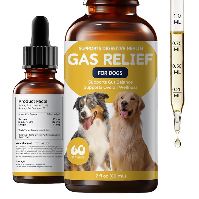 Gotas digestivas para cães com slippery elm, gengibre e salsa Homibabis, 60 mL