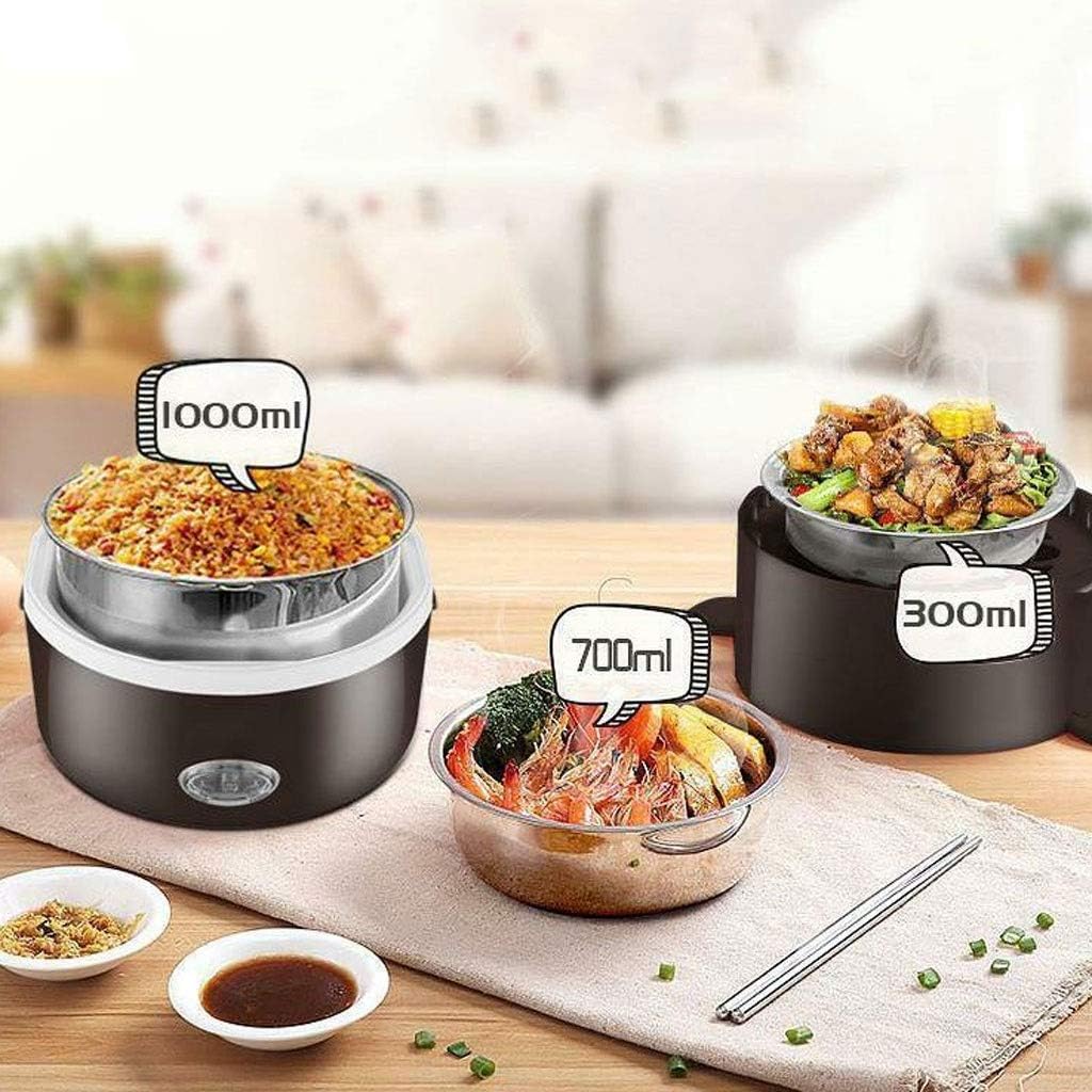 Metal Insulated Lunch Box - Portable Electric Heating with Three-layer Design, Good Sealing, No Leakage