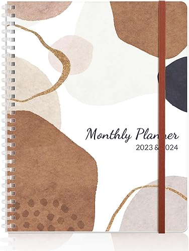 SKYDUE Agenda mensual 2023-2024, 9.7 x 7.5 pulgadas, calendario de 14 meses de noviembre de 2023 a diciembre de 2024, elegante encuadernado en