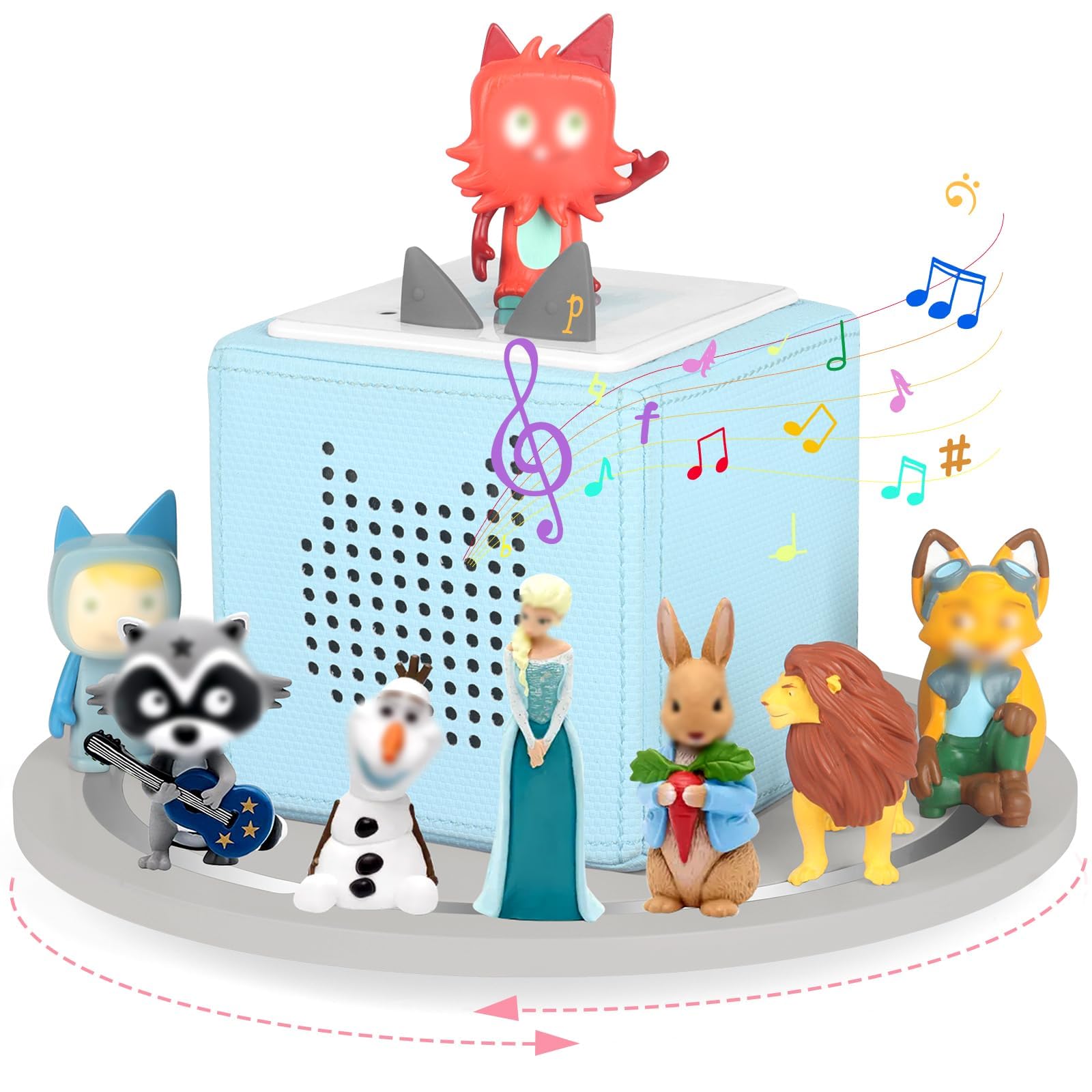 Photo 1 of 360° Turntable Magnetic Shelf for Tonies Box Figures Storage Organizer
