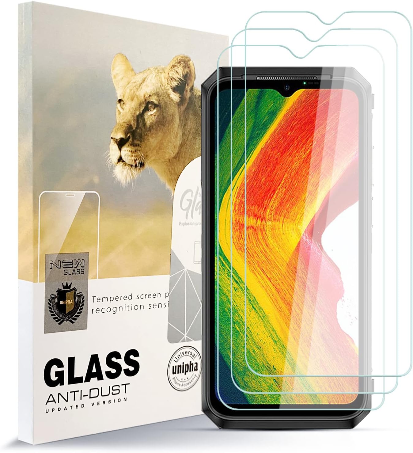 AYSOWScreen Protector for Ulefone Power Armor 18 Premium Glass 0.3 mm 9H Hardness 2.5D Film, Anti-Scratch, Bubble-Free, Glass Screen Protector for Ulefone Power Armor 18 [Pack of 3]