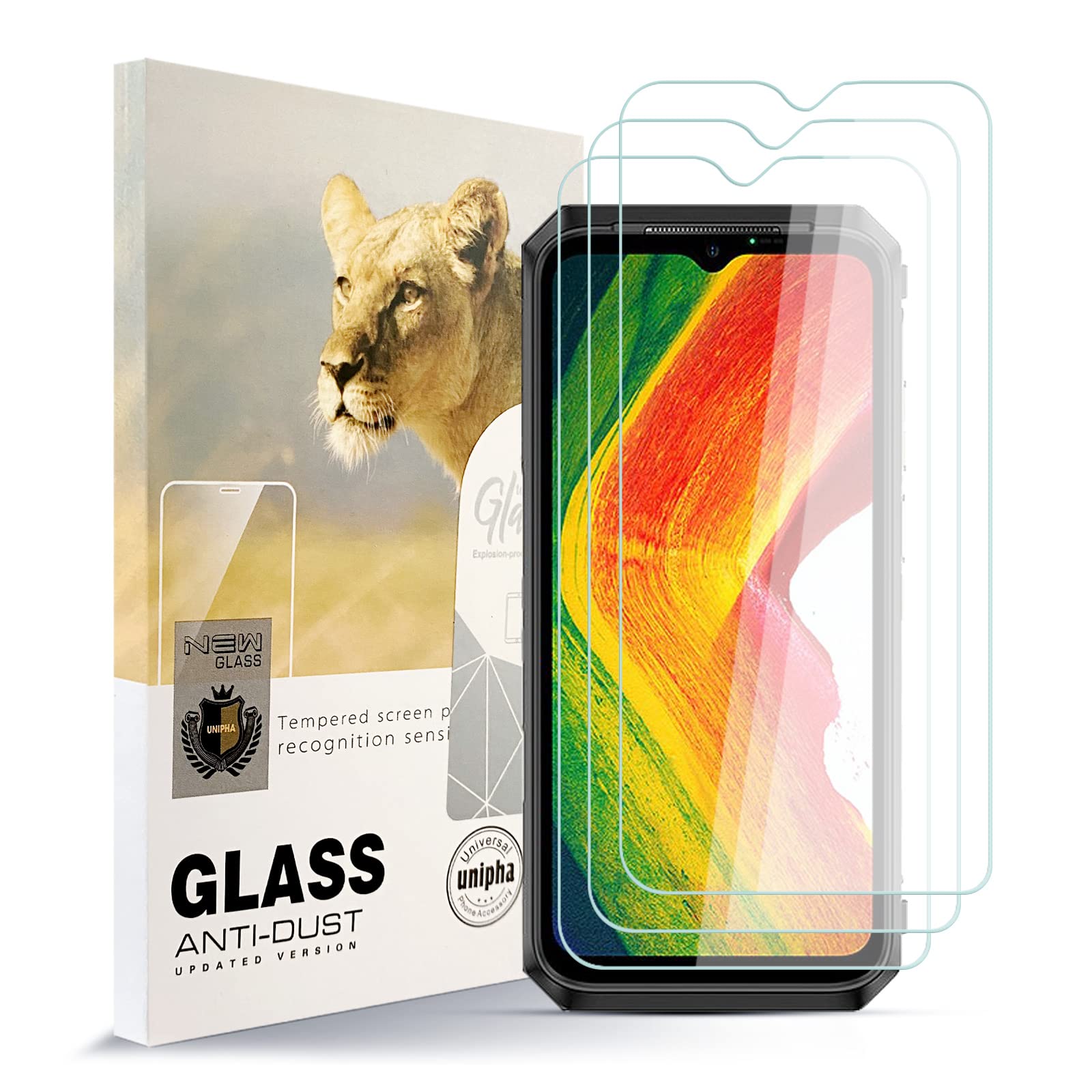 AYSOWScreen Protector for Ulefone Power Armor 18 Premium Glass 0.3 mm 9H Hardness 2.5D Film, Anti-Scratch, Bubble-Free, Glass Screen Protector for Ulefone Power Armor 18 [Pack of 3]