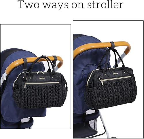 Miniatura 7 de Bolsa de pañales pequeña, bolsa de bebé, mochila convertible para mujer