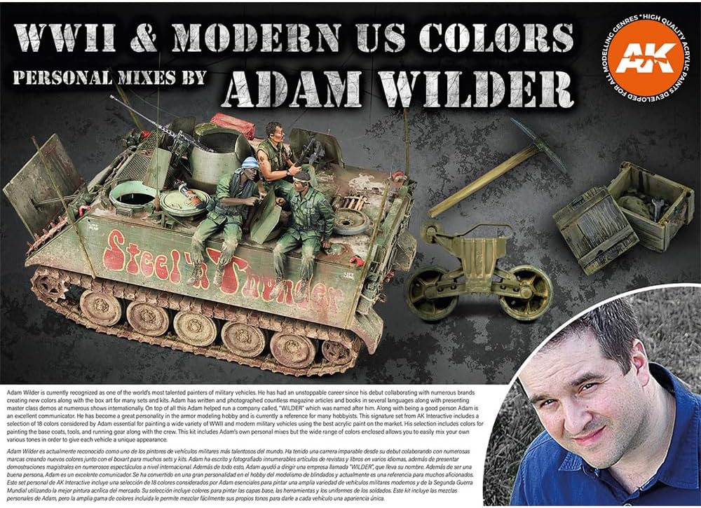 AK Acrylics 3Gen AK11763 WWII & Modern US Colors - Signature Set by ADAM Wilder (18x17ml)