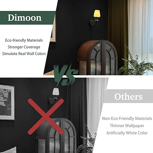Miniatura 124 de Dimoon 236''x17.7'' White Thicken Peel and Stick Wallpaper Contact Paper Modern Self Adhesive Wall Paper Removable Renter Friendly Textured Solid