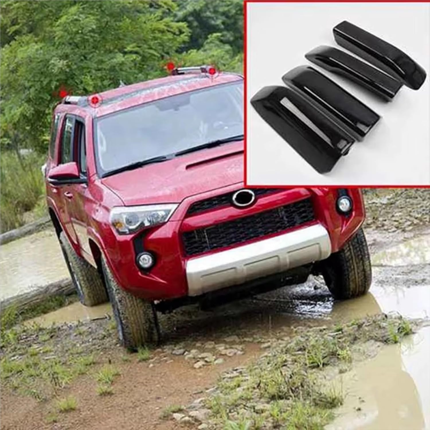 Roof Rail Rack End Cap Shell for Toyota for Supra for 4Runner 2010-2018 Accessories Parts End Cap Protective Cover Shell Roof Rack Car Fits