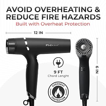 FHI Heat Innovator Pro Power Speed Professional Hair Dryer with Diffuser - Advanced Ionic Technology, Quick-Dry Blow Dryer, Cool Shot Button, Quiet Operation, Lightweight, for All Hair Types
