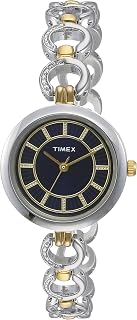 TIMEX Classics Analog Watch for Women with Blue Round Dial & Two Tone Brass Bracelet Band Water Resistant Women's Wrist Wa... Price In India