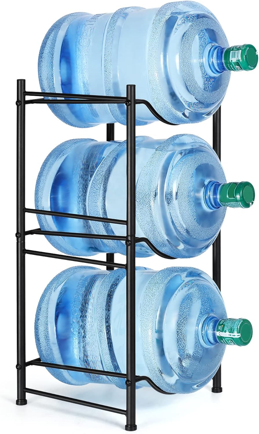 Water Cooler Jug Rack 3 Tier, 5 Gallon Water Bottle Holder