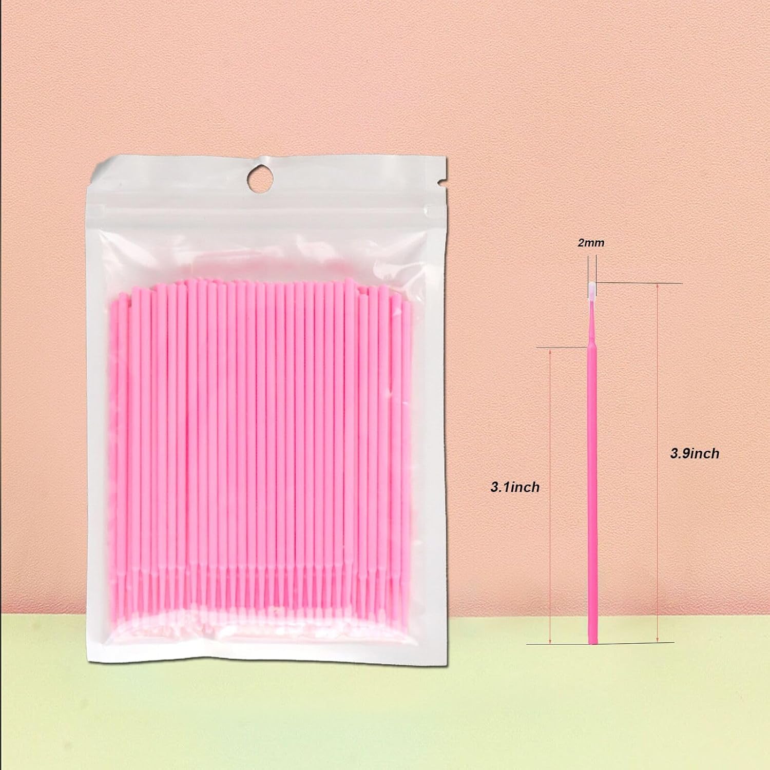 Microswabs for Eyelash Extenss，Micro Applicators Brush for Cleaning and