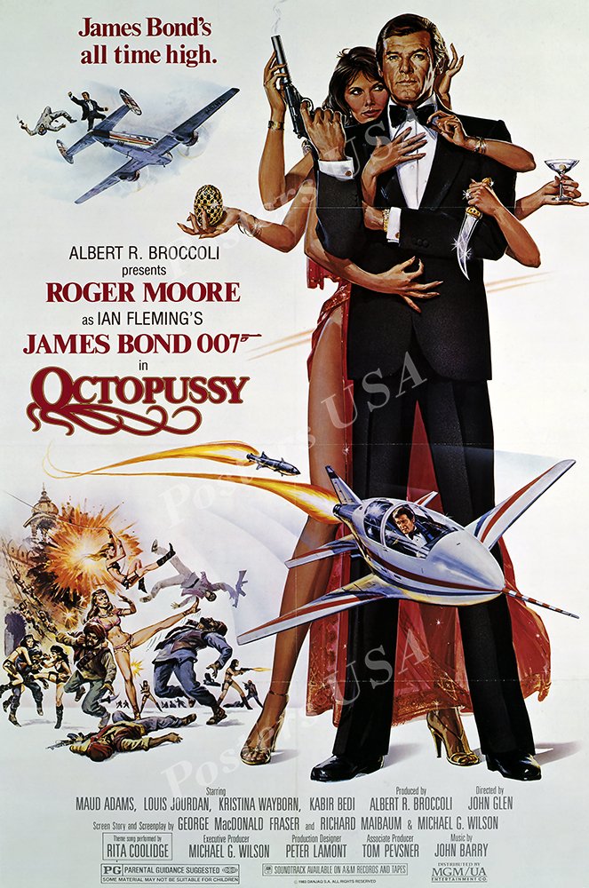 Amazon.co.jp: Posters USA 007 オクトパッシー ジェームズ