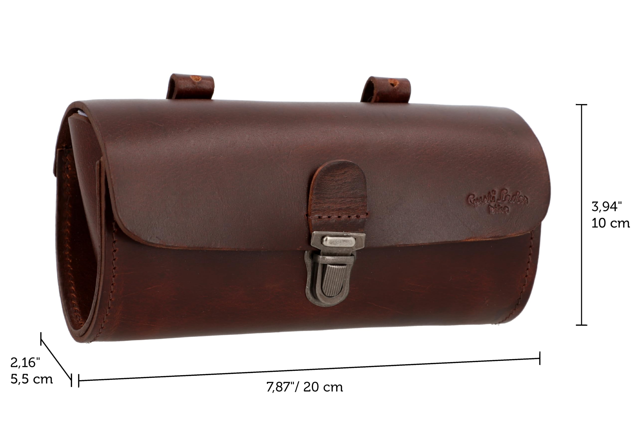Klickfix Adapter Fahrradtasche Lenker Leder Lenkertasche Vintage Style  Satteltasche PU Leder Retro Braun Fahrradtasche Fr Lenker