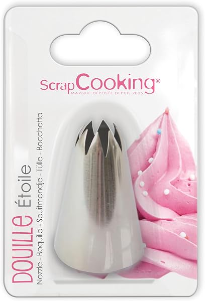 Scrapcooking 1802 Douille Etoile Inox Argent 14 x 10,8 x 3,2 cm, Étoile - 1
