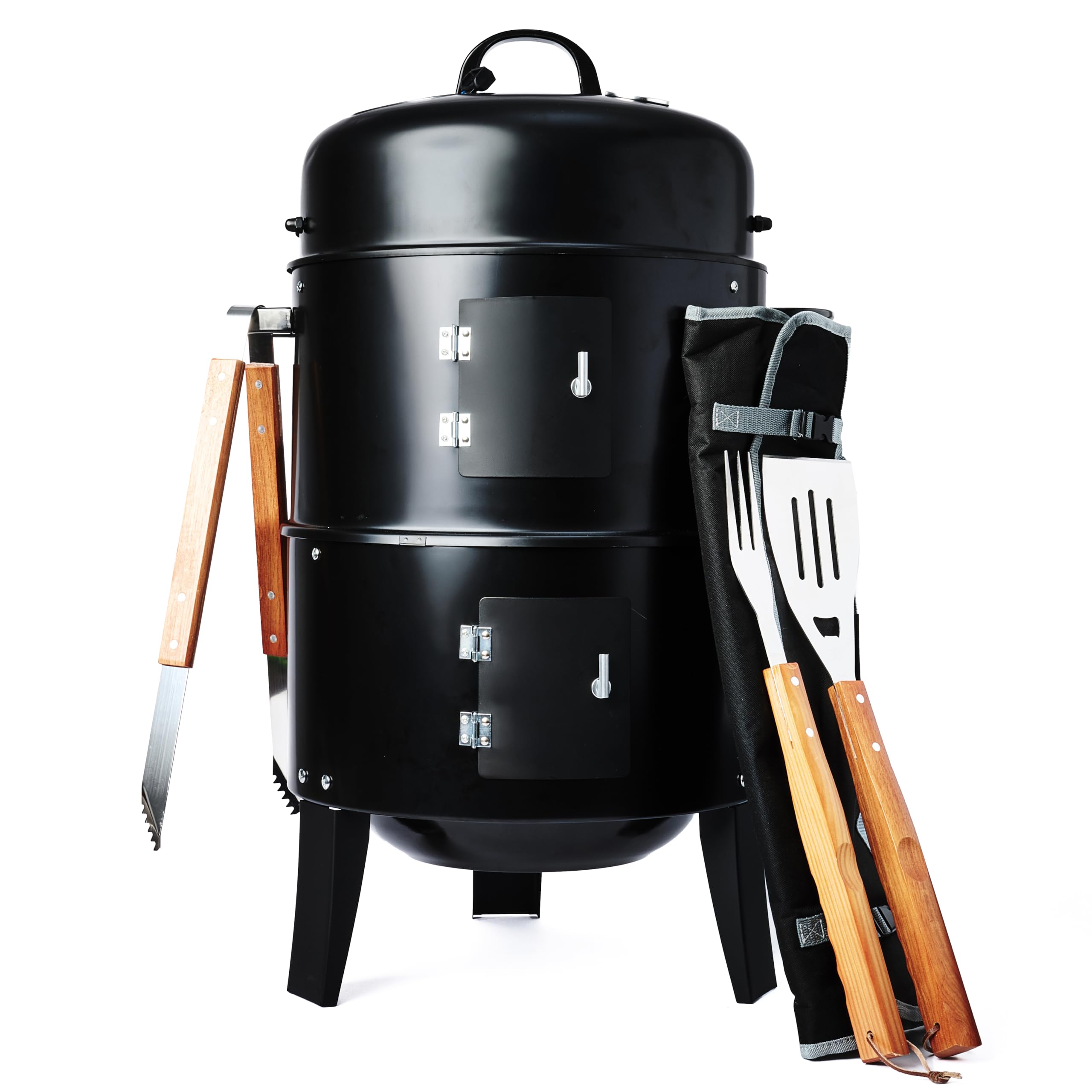 Man Crates, Build Your Own Barrel Smoker – 16 Gallon, Double Open-Ended Barrel – Durable, High-Temperature Powder Coat Rated Up To 900 Degrees – Includes Drill Bits, Stencils & Hardware