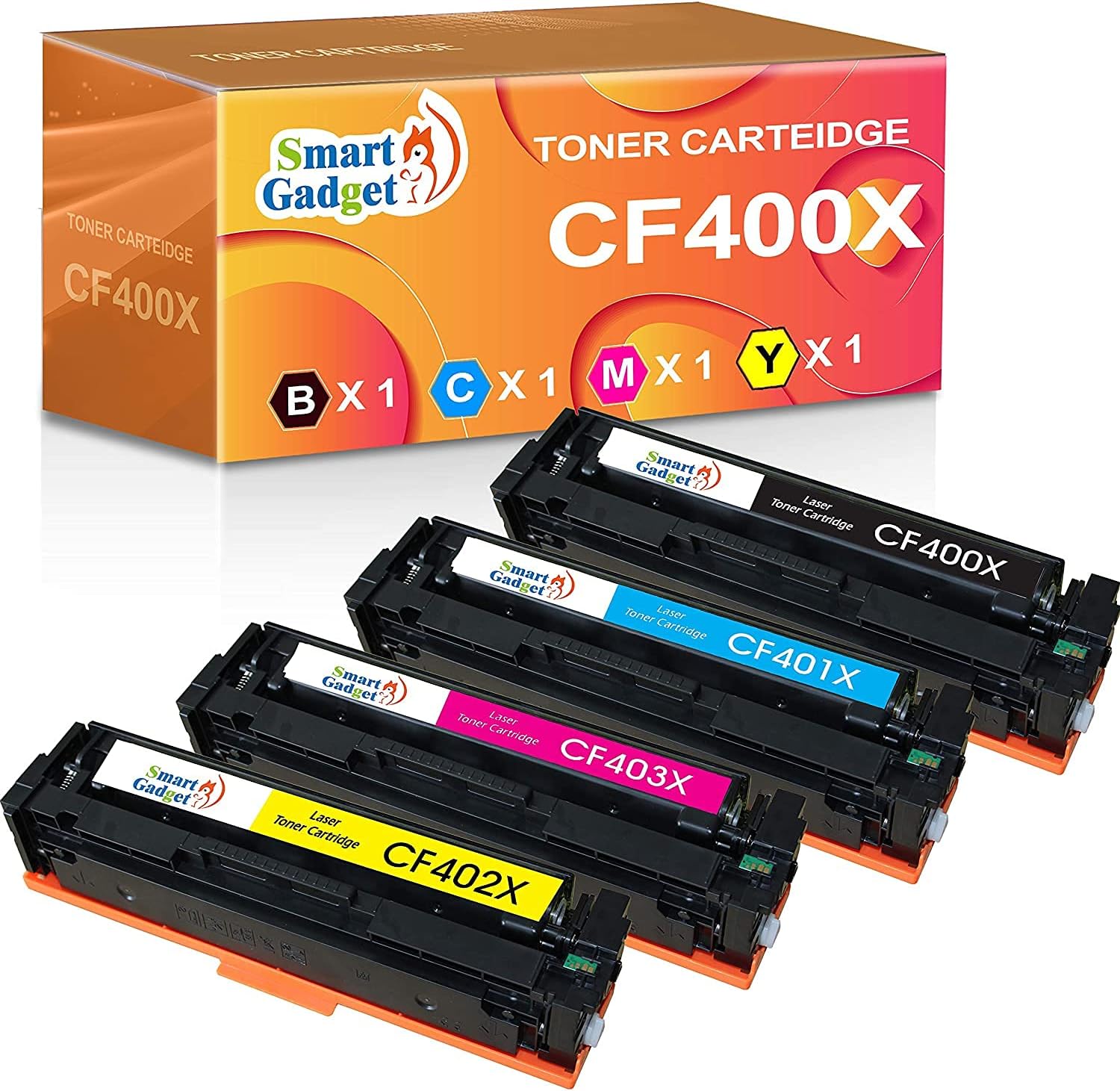 Compatible Toner Cartridge Replacement for CF400X CF401X CF402X CF403X for HP Color Laserjet Pro MFP M277dw M277n M274n M277c6 M252n M252dw M277 M252 Printer