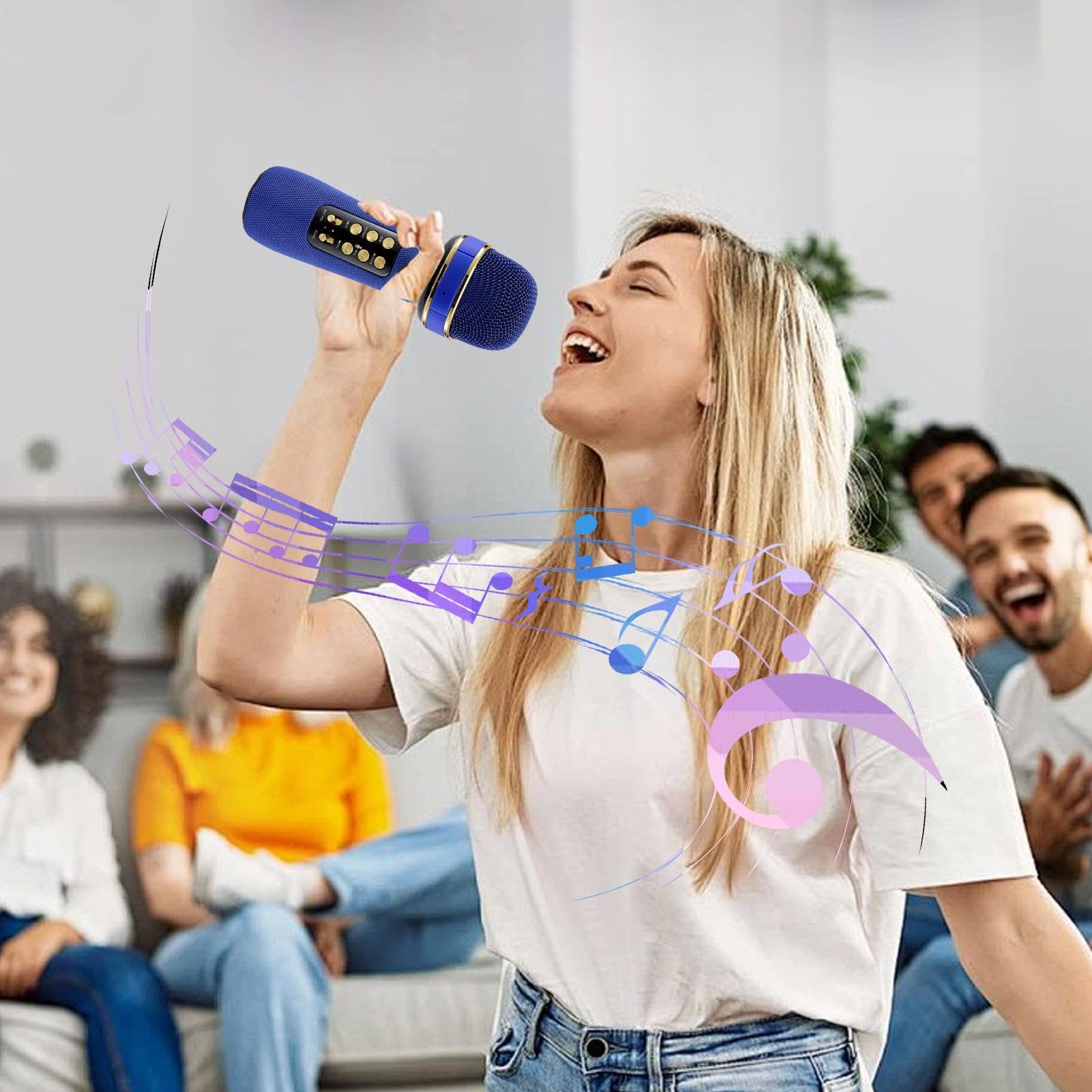 Mikrofon dla dzieci, mikrofon do karaoke,Przenośny bezprzewodowy głośnik z