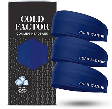 COLD FACTOR - Unisex UPF 50+ Cooling Head Wrap with Advanced Evaporation and Instant Cool Effect for Outdoor Sports Fitness Yoga Hiking Running Workout