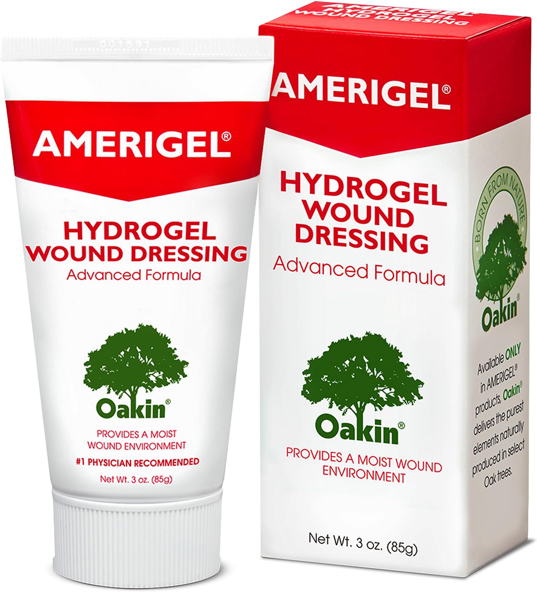 AMERIGEL Hydrogel Wound Dressing | Moist Wound Healing Gel for Cuts & Abrasions, Venous Stasis or Diabetic Foot Ulcers, Pressure Ulcers Stage I-IV, and Skin Irritation (3 oz)