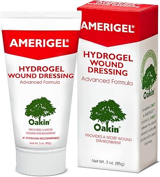 AMERIGEL Hydrogel Wound Dressing | Moist Wound Healing Gel for Cuts & Abrasions, Venous Stasis or Diabetic Foot Ulcers, Pressure Ulcers Stage I-IV, and Skin Irritation 3 oz