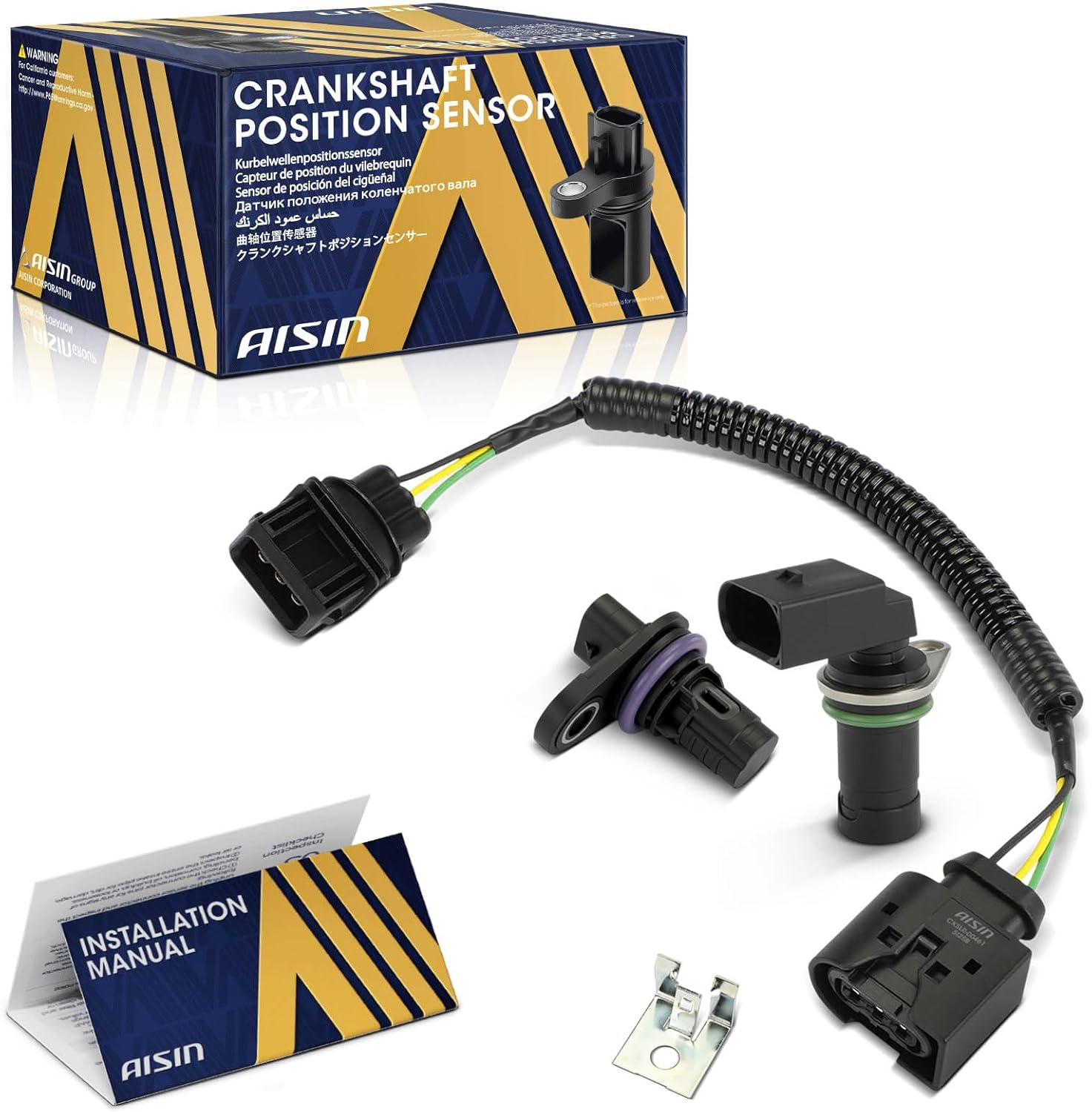 AISIN AFTERMARKET CKSLR-00461 Engine Camshaft and Crankshaft Position Sensor Kit - Compatible with Land Rover Freelander 2002-2005 - Set of 2