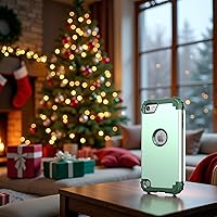 Vista 2 de IDweel Funda para iPod Touch de 7ª generación con 2 protectores de pantalla, híbrida 3 en 1, a prueba de golpes, delgada, resistente, funda