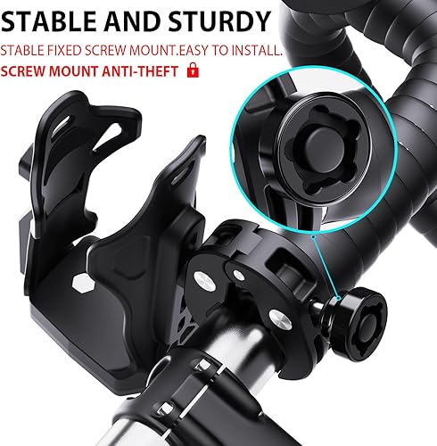 Miniatura 3 de Mathtoxyz Bike - Portavasos extra grande para motocicleta, antirrobo, soporte para botella de agua de 1.95 a 3.6 pulgadas, tamaño universal para