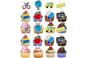 36 Welcome Back To School Cupcake Toppers