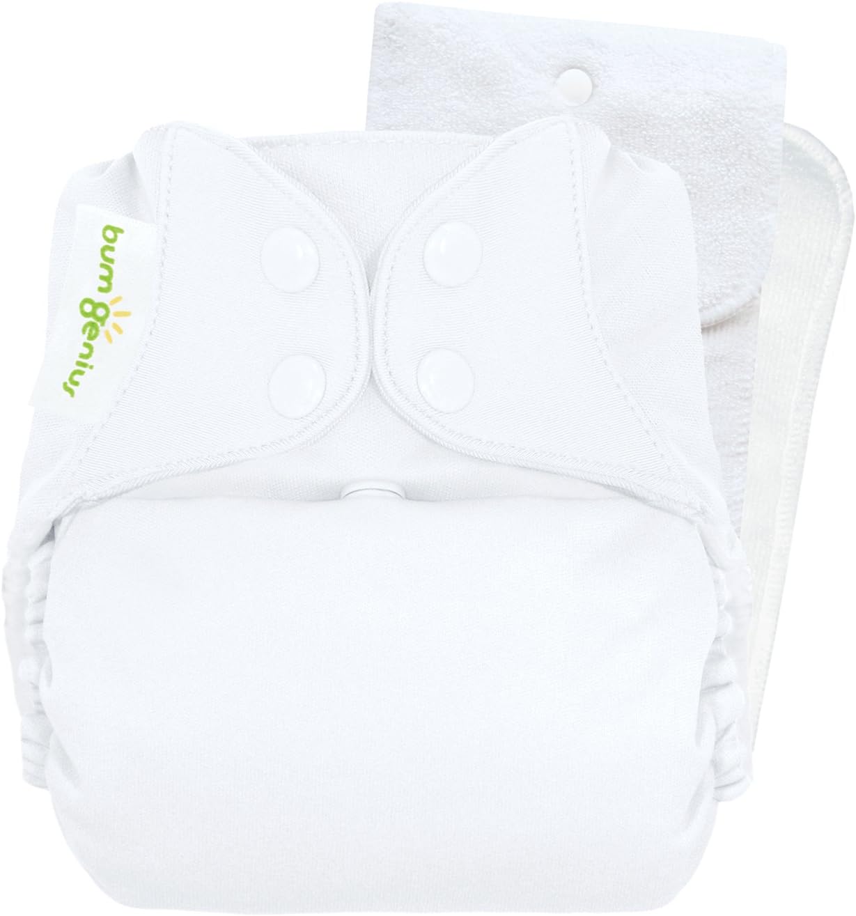 bumGenius Original One-Size Pocket-Style Cloth Diaper 5.0 (White)