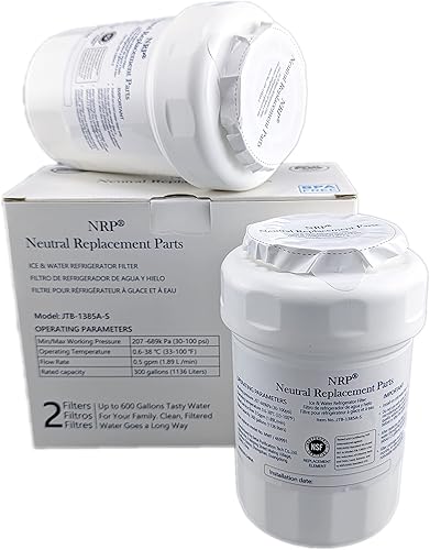 Miniatura 8 de NRP - Paquete de 2 filtros de agua para refrigerador GE MWF de repuesto de alta calidad, compatible con 469991, 469996 y más | Certificado NSF 42,