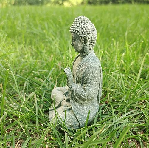 Miniatura 28 de livelyfish Estatua de Buda de acuario, decoraciones japonesas para pecera, Buda meditador de alta resistencia para acuario, estatuilla de buda zen